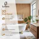 WPC Slat Wall Panels 8 Pack 96" x 6", Waterproof Fluted Wall Paneling, Accent 3D Wall Panel for Wall Decor, Bathroom, Bedroom, Office - Low Grille Elm (Cover Approx.32 sq.ft)