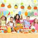 Zonon 80 Pieces Pumpkin Cutouts Classroom Decoration Pumpkin Cutouts with Glue Points for Bulletin Board Classroom School Fall Theme Thanksgiving Party, 5.9 x 5.9 Inch