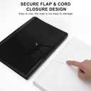 Accordian File Organizer 13 Pocket Expanding File Folder with Labels, A4 Letter Size Paper Document Receipt Organizer Portable Accordion Filing Folder for Classroom, Home, Office (Black+White) (2 Pack / Bk+wh)