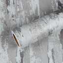 VEELIKE Metallic Plaster Concrete Wallpaper Peel and Stick Textured Grey Wallpaper for Bedroom Bathroom 15.7''x354'' Concrete Contact Paper for Countertops Waterproof Grey Vinyl for Walls Backsplash (Gray)
