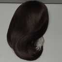 Brown Bob Wigs Glueless Straight Wigs For Women Synthetic Heat Resistant Fiber Hair long bob wig Middle Part Bob Wigs Medium Length Wigs for Women 16 Inch (Brown)