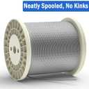 Future Way 1/8" Stainless Steel Cable 800FT, T316 Cable Railing Kit Hardware for Deck and Handrail, 7 x 7 Strands, 1800 lb Breaking Strength