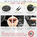 Deluxe Products CD Player Portable with 60 Second Anti Skip, Stereo Earbuds, Includes Aux in Cable and AC USB Power Cable for use at Home or in Car