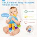 hahaland 8-in-1 Baby Sensory Tummy Time Toys 3-6 Months Developmental Infant Toys 0-6 Months, Newborn Baby Toys for Boy Girl Gift Montessori Rattle Teething Octopus Toy