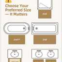 Color&Geometry Long Bathroom Rugs, Non Slip Washable Shower Floor Mat, 24"x43" White Bath Mat Soft, Super Absorbent Bathroom Runner Rug