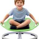 Spinning Chair for Autistic Kids, Sensory Swivel Chairs, Sit and Spin Sensory Toys with Grippable Handle Design, Trains Body Coordination, Autism ADHD Chairs Indoor Outdoor Play Equipment (Green)