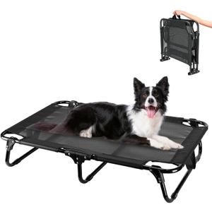 Elevated Dog Bed, Foldable Pet Beds with No Assembly, Cooling Raised Bed with Breathable Mesh, No-Slip Feet Durable Cots Bed for Indoor & Outdoor Use, Black (M:36"x23"x7") Elevated Dog Bed, Foldable Pet Beds with No Assembly, Cooling Raised Bed with Breathable Mesh, No-Slip Feet Durable Cots Bed for Indoor & Outdoor Use, Black (M:36"x23"x7")