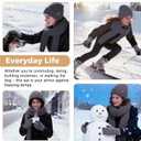 timecity Winter Beanie Hat Scarf Gloves Set for Women 3 in 1 Set Fleece Knitted Hat Warmer Scarf Touchscreen Gloves (Gray)