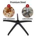 Frassie Office Gaming Chair Metal Base Replacement with 5 Wheels Bell Glides Replacement, 28 Inch Heavy Duty 2500 Lbs Universal Computer Chair Stool Base Part (Black)