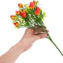 DOITOOL 10 Pcs Artificial Strawberry Stems 10.6 Inch Faux Strawberry Branches for Home Decoration Wedding Party DIY Floral Arrangements and Table Centerpieces