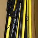 Portable Soccer Goal, Collapsible Soccer Goal Net Metal Base, Quick Setup Soccer Training Equipment with 1 Carry Bag, 1 Agility Ladder, 4 Ground Nails (Yellow)