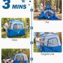 JOYTUTUS Automatic SUV Tent, Instant SUV Tents for Camping with Rainfly, Easy Set-up Car Tent for 5-8 Person Family Camping, 9' W X 8' L X 7.3' H with Ventilated Double Door, Starry Sky Top