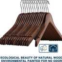 Wooden Shirt Hangers - Pack of 30 Sturdy Wood Hangers, Ideal for Laundry & Everyday Use, Heavy Duty, Walnut