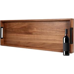 Joy&Grace Acacia Large Charcuterie Board with Handles 34 Inch Serving Tray