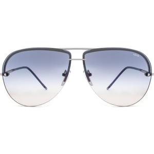 NYS Collection Aviator Sunglasses for Women & Men Medium Fit Thin Metal Frame Gradient Mirror Lenses with 100% UV Protection (Silver Frame-blue Gradiant Lens)