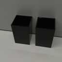 NIUBEE Black Acrylic Pen Holder Pack of 2, Desktop Pencil Cup Stationery Organizer for Office Desk Accessory