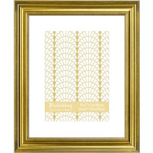 VIOLABBEY 8x10 Picture Frame Gold, Photo Frames, Fits Pictures 5x7 with Mat or 8 x 10 without Mat, Vintage Display for Tabletop and Wall