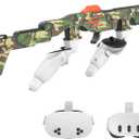 VR Handle Attachment Compatible with Meta Quest 3S/3S Xbox Edition, Weighted Gunstock Grip Enhance FPS Game Experience Holding Feel, Ideal Gift for Birthday and Christmas(Camouflage)