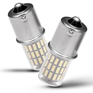 Heifymi 1156 LED Bulb 12V 24V LED Reverse Lights 1141 1003 7506 BA15S P21W Super Bright 6000K Replacement for Car Back up Tail Brake Lawn Mower Lights, 2 Pack