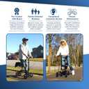 KneeRover Economy Steerable Knee Scooter Foldable Mobility Aid & Knee Walker with Adjustable Handlebar and Comfortable Knee Pad for Adults (Black)