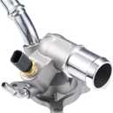 uxcell Engine Coolant Thermostat Housing Water Inlet Assembly for Chrysler 200 for Dodge Dart for Jeep Cherokee 2.4L No.5047772AB/5047263AB Integrated Thermostat Housing Assembly W/Sensor