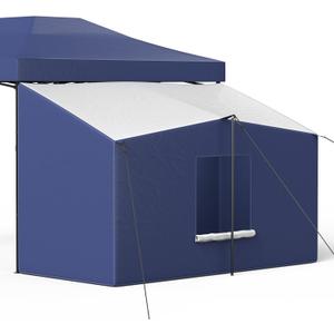 Camping Cube Side Tent for 10x10 Pop Up Canopy, Waterproof Gazebo Room with Mesh Windows, Easy Setup Canopy Side Tent for Family Camping, Market Booth, Backyard Use (Canopy Not Included)