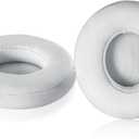 Solo 2/3 Wireless Earpads - JARMOR Replacement Protein Leather & Memory Foam Ear Cushion Cover for Beats Solo2/3 Wireless On Ear by Dr. Dre Headphones ONLY (NOT FIT SOLO 2 WIRED) - White