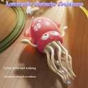 Magic Dancing Octopus Toy - Smart Obstacle-Dodging Robot with LED Light Show & Music, USB Rechargeable Tummy Time Squid Toy for Babies | Electric Crawling Octopus | Interactive Gift for Kids 3+ (Pink)