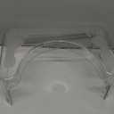 DOITOOL Toilet Step Stool for Kids, Non-Slip Bamboo Toilet Potty Stool for Adults and Kids, Bathroom Step Stool (Clear) (Transparent)