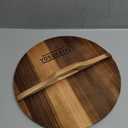 YOSUKATA Cast Iron Wok Cover - Premium Wok Cover 13.2" for Wok 13.5"- Wooden Pan Lid with Ergonomic Handle - Condensate-free - Durable Accessories for Genuine Asian Cooking