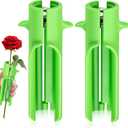 2Pcs Rose Thorn Stripper Tool Flower Cleaner Cutter Thorn Remover Leaf Stripper Tool Green Gardening Floral Arrangements New Upgrades Efficient Clean Stem for Professional Florist Home Flower Shop