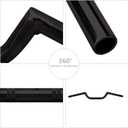 AnXin Motorcycle 7/8" Handlebar Cafe Racer Ace Clubman Style Handlebars 22MM Universal For Bobber Custom Application Black