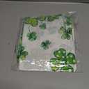 XCHI Watercolor Dots Green Shamrocks Clovers St. Patrick's Day Tablecloth Round Table Cloth Washable Table Covers for Indoor Dining Home Party Decorations 60x60 Inch