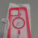 Magnetic for iPhone 13 Pro Max Case, [Compatible with MagSafe][Military Grade Drop Protection][Heavy Duty Protection][Non-Slip][Shockproof] 2-Layer Durable Bumper Phone Case 6.7''-Rose