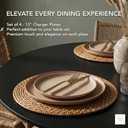 ChargeIt by Jay Ch, Charge it by Jay Harvest Round Rattan Charger Plate - Set of 4, brown