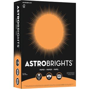 Neenah Astrobrights Bright Color Paper, 8 1/2in. x 11in., 24 Lb, FSC Certified, Cosmic Orange, Ream Of 500 Sheets, 21658