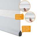Persilux Custom Size Cordless Zebra Blinds for Windows Free-Stop Roller Windows Shades Dual Layer Light Control for Day and Night, Light Filtering Sheer Shades for Home White