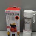 B Well Portable Rechargeable Personal Blender, White, Touch Control, USB Charging 13 Oz