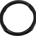 PU Artificial Leather Steering Wheel Cover ABS Car Steering Wheel Protector 14.96" Black Carbon Fiber Pattern 1Pc