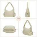 MICOM Crescent Bag for Women Lightweight Puffer Shoulder Bag Multi-Pocket Casual Hobo Bag Women Crescent Crossbody Bag