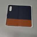 TUCCH Case Wallet for Galaxy S25 Edge, PU Leather Magnetic Kickstand [RFID Blocking] 4 Card Slot Folio Flip Cover with [TPU Shockproof Interior Case] Compatible with Galaxy S25 Edge 6.7", Blue & Brown