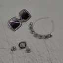 Tudomro 5 Pcs 1970s Disco Accessories Women Costume Set Disco Ball Earrings Headband Ring and Sunglasses and Other Accessories