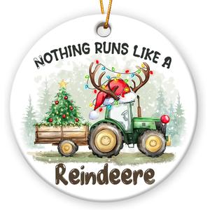 Tractor Christmas Ornaments 2025 - Tractor Gifts for Men Husband Boys, Ceramic Ornament as Gifts for Farmers, Friends, Farmhouse Ornaments for Christmas Tree Decorations
