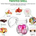 Veemoon 100pcs Round Vending Machine Capsule, 1.1inch/28MM Refillable Gumball Machine Capsules Ball Clear Plastic Round Candy Ball Bulk Prizes Gumball for Easter Basket Stuffers DIY Craft Supplies