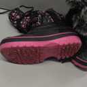 DREAM PAIRS Boys Girls Snow Boots Water-Resistant Outdoor Warm Cozy Anti-Slip Mid Calf Faux Fur Lining Insulated Winter Shoes for Little/ Big Kids, Size 11 Little Kid, Black/ Pink, KRIVER-1