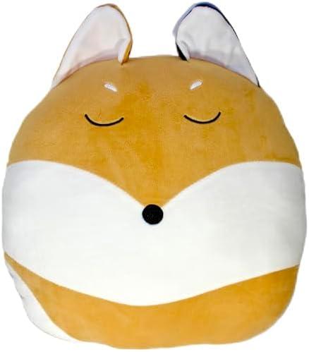 LAIDFUN 15" Original Soft Plush Sleeping Fox Flat Pillow for Kids
