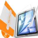 EZ-GLAZ-2 Pack Paper-feel Glass Screen Protector for iPad Air 11 Inch M3 2025 & M2 2024, Matte Glass Film with Easy Application Tray, Scratch Resistant, Compatible with Apple Pencil