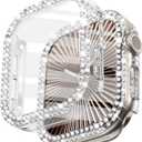 3 x Surace Bling Apple Watch Case with Screen Protector Compatible with Apple Watch Series 11 Series 10 42mm, Crystal Diamond Overall Protective Case Face Cover Bumper 42mm, Clear