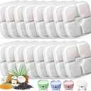 Cat Water Fountain Replacement Filters Fit for 2.5L Fountain with Whiskers Pattern Triple Action Water Pet Cat Drinking Fountain Filter Pack of 16