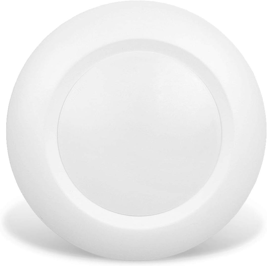 6 Inch LED Low Profile Recessed & Surface Mount Disk Light, Round, 15W, 900 Lumens, 3000K Warm White, CRI80, Driverless Design, Dimmable, cETLus Listed, White(1 Pack)